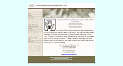 Desktop Screenshot of canineperformancemed.com